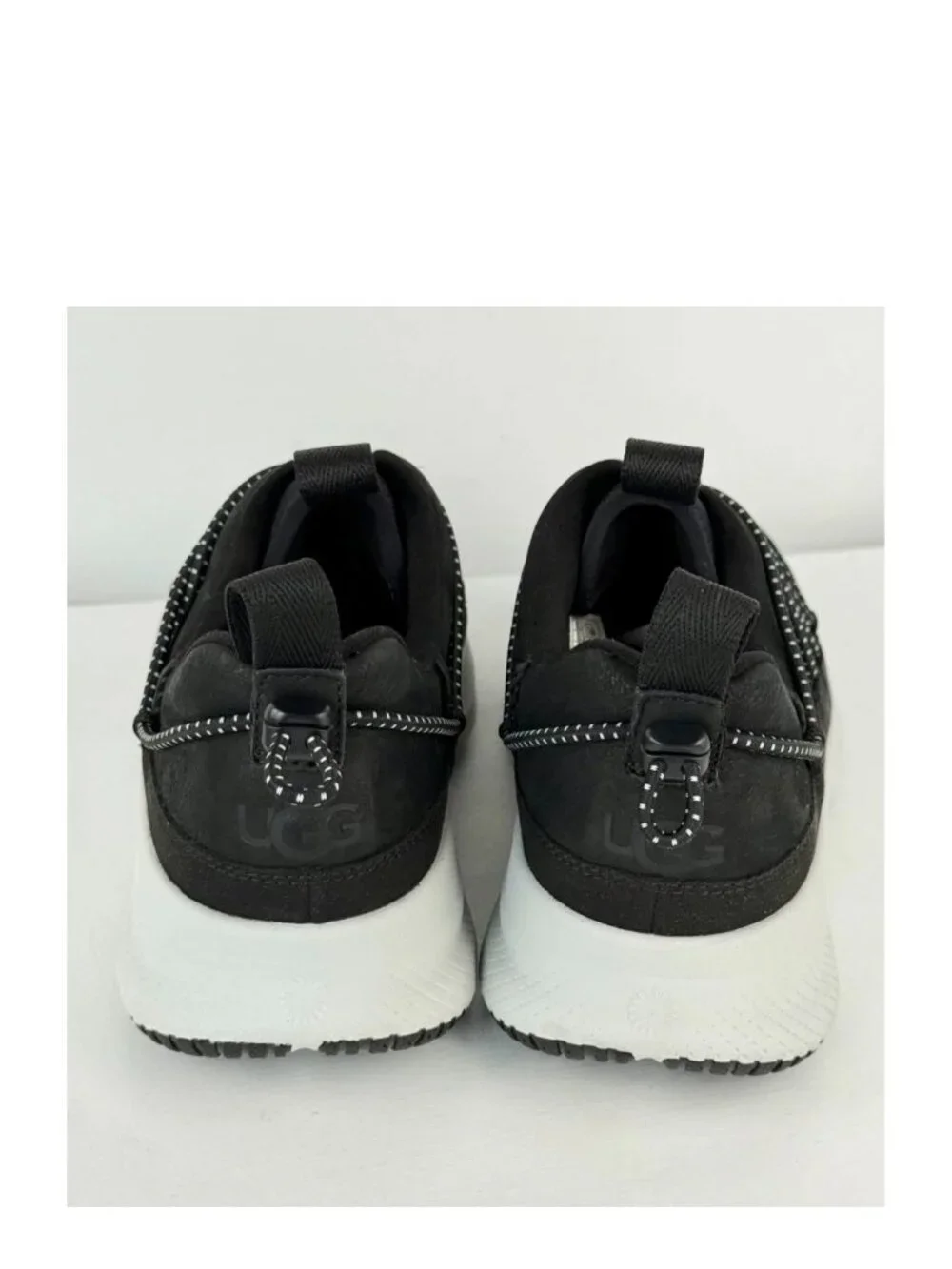 Men's 10 - UGG CA78 Heritage Trainer Nubuck Slip-On Sneaker - Black